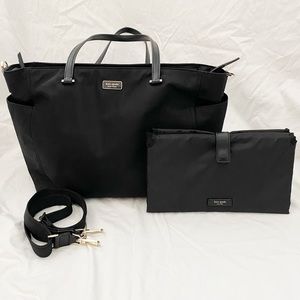 KATE SPADE BLACK LARGE TOTE / DIAPER BAG